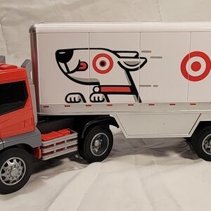 Target Red & White Delivery Truck Toy with Bullseye Dog Graphic